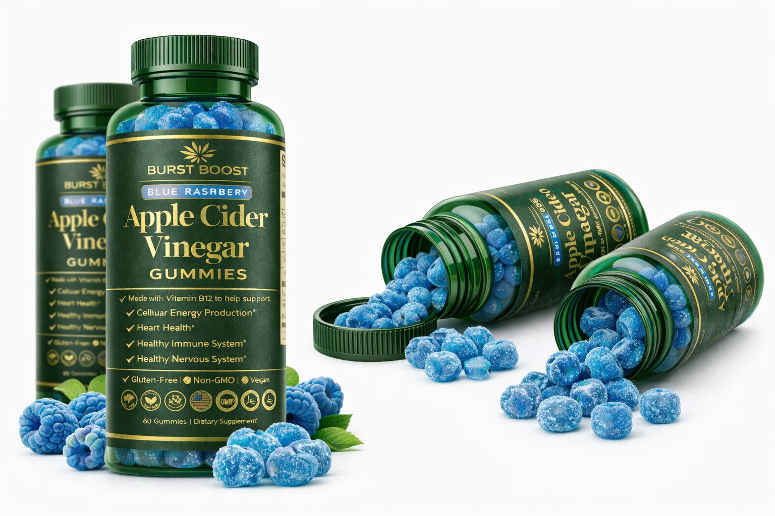 Burst Boost - Apple Cider Vinegar Gummies - Health Heart